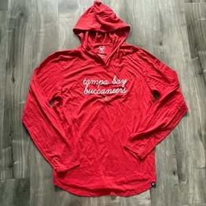'47 Brand Tampa Bay Buccaneers Long Sleeve Hooded‎ Shirt Red Women's XL NFL